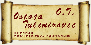 Ostoja Tulimirović vizit kartica